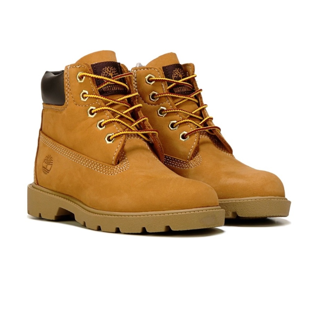 Timberland 6" Premium Waterproof Boot, Wheat Nubuck, 13 W US Little Kid